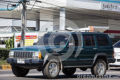 Private jeep 4X4 Cherokee car Editorial Stock Photo