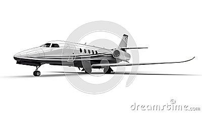 Private Jet Plane Stock Photo