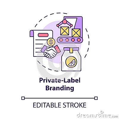 Private label branding concept icon Vector Illustration