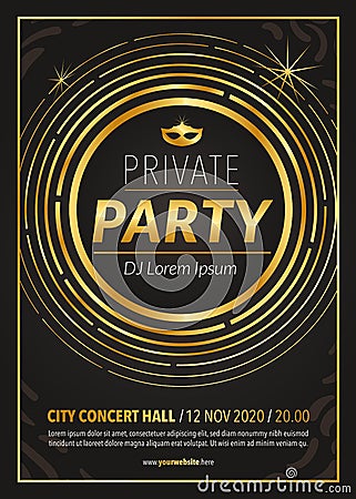 Private luxury party concept - vector Vector Illustration