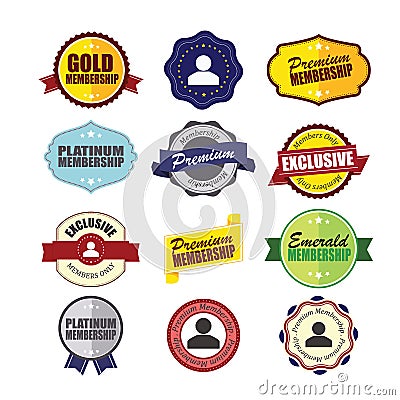 Private Membership Badges. Vector Illustration