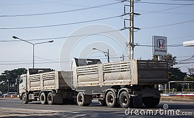 Private Mitsubishi Fuso Dump Truck Editorial Stock Photo