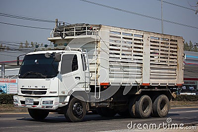 Private Mitsubishi Fuso FN2524 Cargo Truck. Editorial Stock Photo