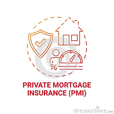 Private mortgage insurance concept icon Vector Illustration