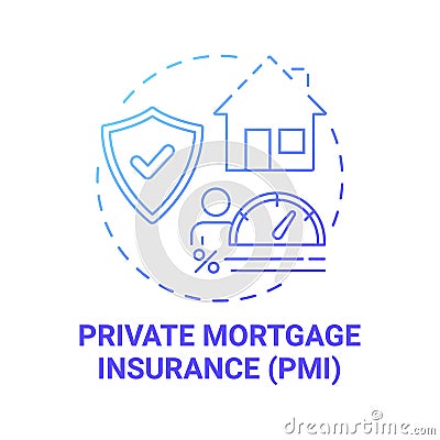 Private mortgage insurance concept icon Vector Illustration