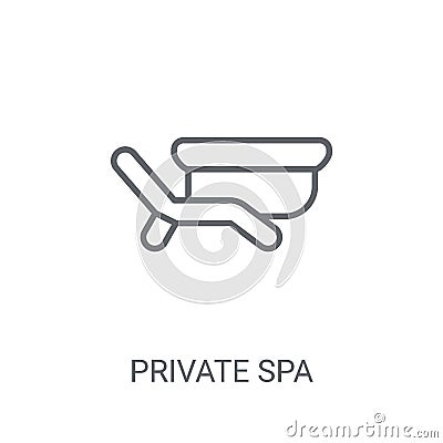 Private Spa icon. Trendy Private Spa logo concept on white backg Vector Illustration