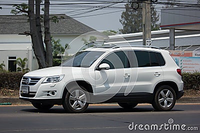 Private Volkswagen Tiguan. Compact crossover vehicle or CUV Editorial Stock Photo