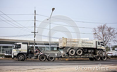 Private Volvo Trailer Truck Editorial Stock Photo