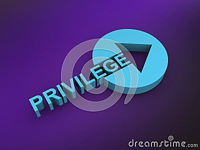 privilege word on purple Stock Photo