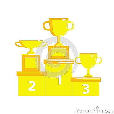 Prize award icon set Vector Illustration