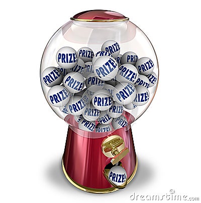 Prize Contest Gumball Machine Award Winner Stock Photo