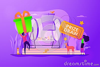 Prize draw concept vector illustration. Vector Illustration