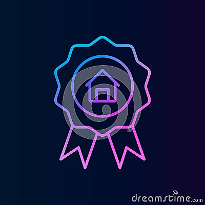 Prize, house nolan icon. Simple thin line, outline vector of real estateicons for ui and ux, website or mobile application Stock Photo