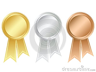 Prize medals Vector Illustration