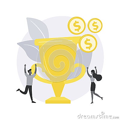 Prize pool abstract concept vector illustration. Vector Illustration