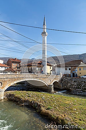 The Suzi Celebi Mosque is an Ottoman era mosque in Prizren, Kosovo. Built in 1523 Editorial Stock Photo