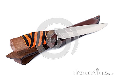 Pro russian rebels Knife on a white Stock Photo