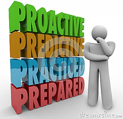 Proactive Predictive Practiced Prepared Thinker Stock Photo