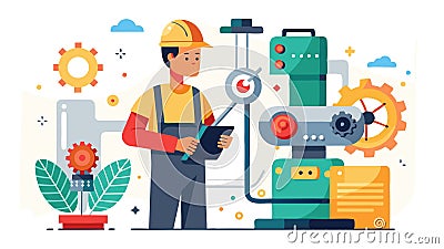 Proactively inspecting and servicing machinery to prevent breakdowns and extend lifespan Stock Photo