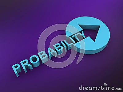 probability word on purple Stock Photo