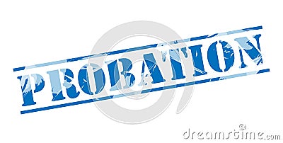 Probation blue stamp Stock Photo