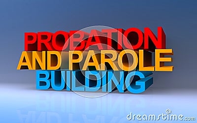 probation and parole building on blue Stock Photo