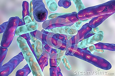 Probiotic Bacteria Bifidobacterium Cartoon Illustration