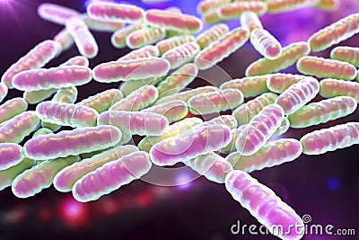 Probiotic bacteria Lactobacillus Cartoon Illustration