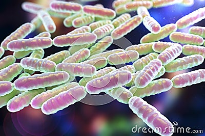 Probiotic bacteria Lactobacillus Cartoon Illustration