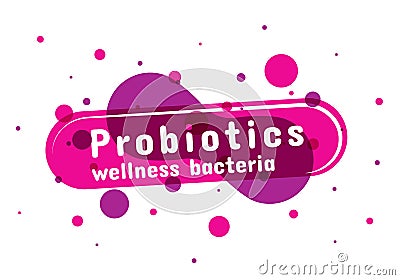 Probiotics bacteria logo. Vector Illustration