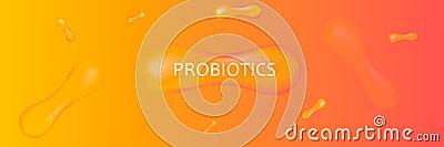 Probiotics Bacteria Vector illustration. Biology, Science background. Microscopic bacteria closeup. Vector Illustration