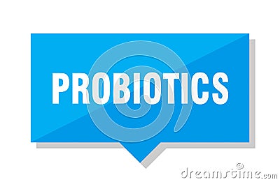 Probiotics price tag Vector Illustration