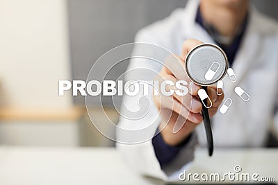 Probiotics. Health improvement. Medication and medicine concept. Stock Photo