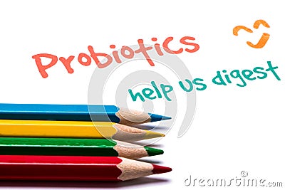 Probiotics help us digest Stock Photo