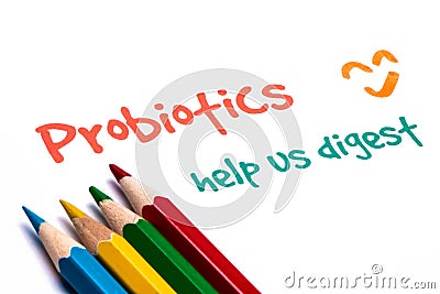 Probiotics help us digest Stock Photo