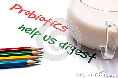 Probiotics help us digest Stock Photo