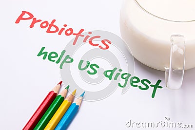 Probiotics help us digest Stock Photo