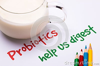 Probiotics help us digest Stock Photo