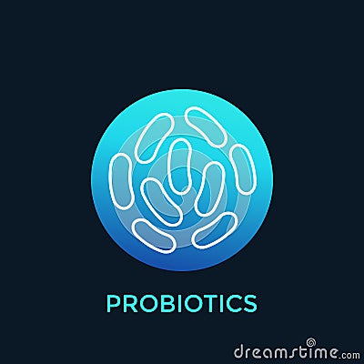 Probiotics line icon Vector Illustration