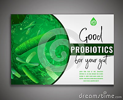 Lactobacillus Probiotics Poster Vector Illustration