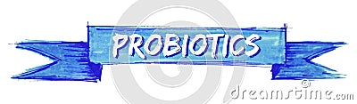 probiotics ribbon Vector Illustration