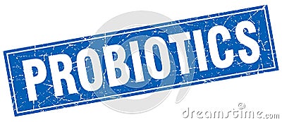 probiotics stamp Vector Illustration