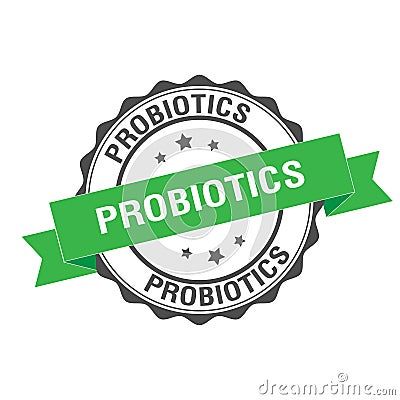 Probiotics stamp illustration Vector Illustration