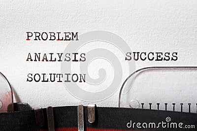 Problem analysis solution and success Stock Photo