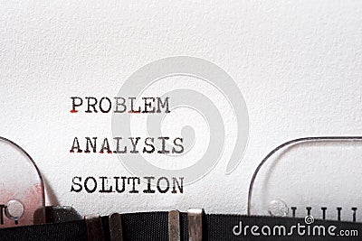 Problem analysis solution Stock Photo