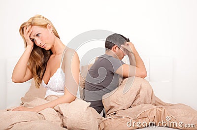 Problem bed Stock Photo