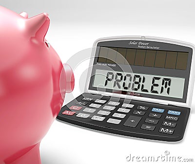 Problem Calculator Shows Strategy Solving Positive Answer Stock Photo