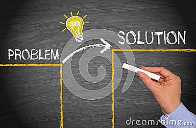 Problem leads to solution Stock Photo