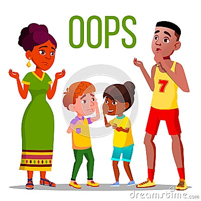 Problem Reaction, Oops Vector Word Concept Banner Vector Illustration