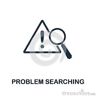 Problem Searching flat icon. Colored element sign from auditors collection. Flat Problem Searching icon sign for web Vector Illustration